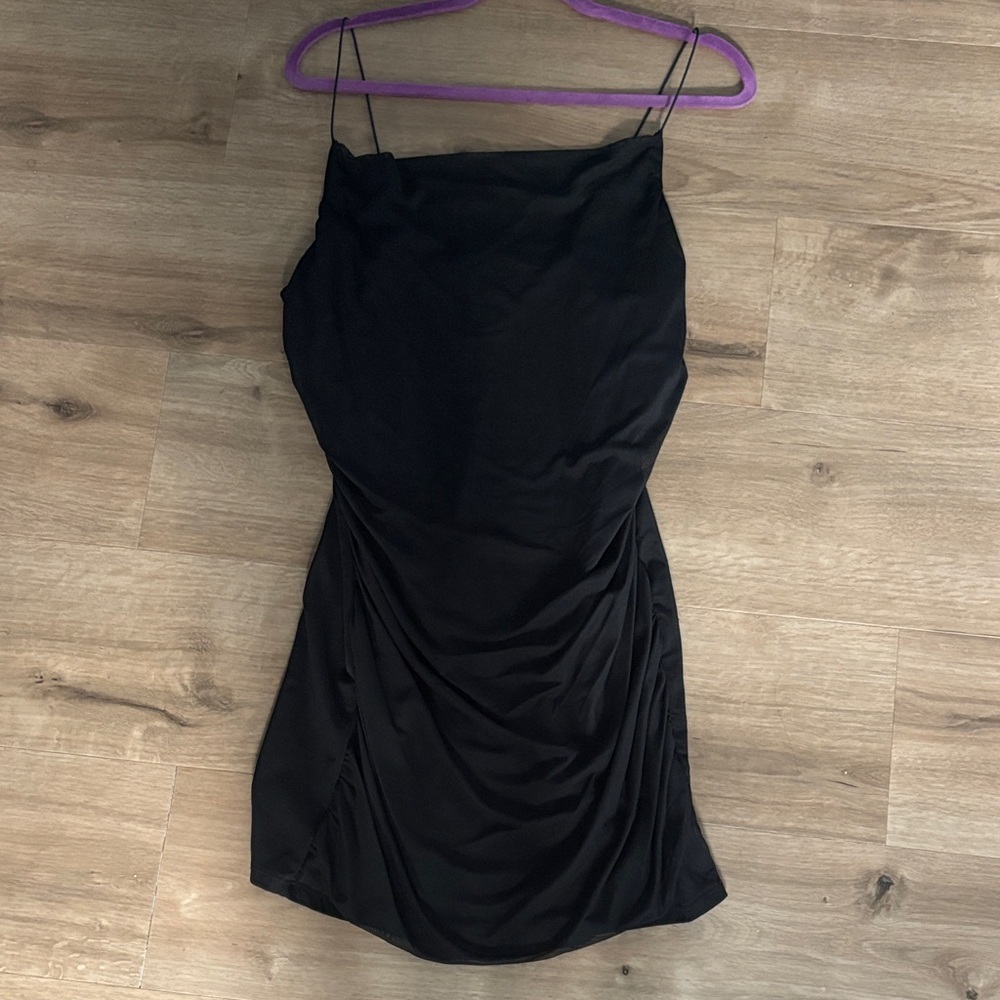 Elegant Black Spaghetti Strap Dress